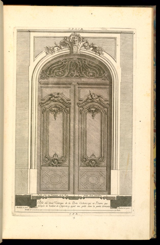 Print, Elevation and Plan of a Portal, 1745 (CH 18242353)