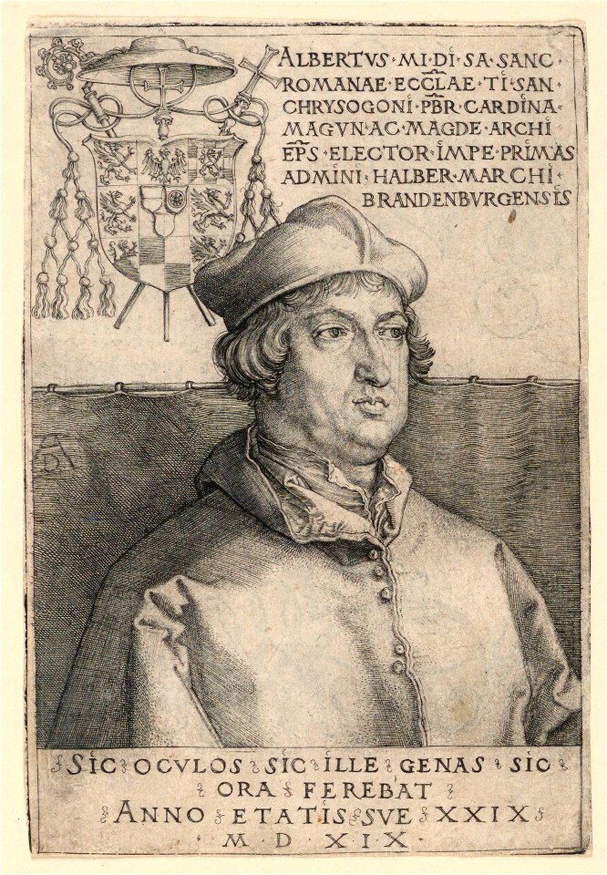 Print, Portrait of Albrecht of Brandenburg, 1524 (CH 18381975-2)