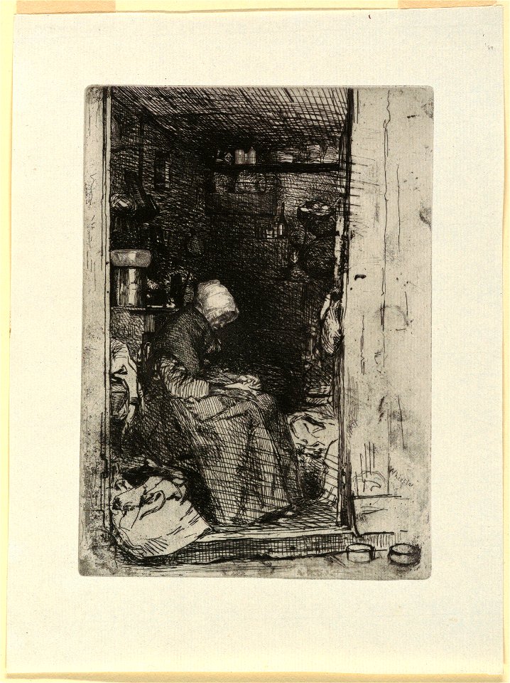 Print, La Vieille aux Loques (The Old Rag Woman), ca. 1858 (CH 18417705-2)