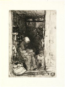 Print, La Vieille aux Loques (The Old Rag Woman), ca. 1858 (CH 18417705)