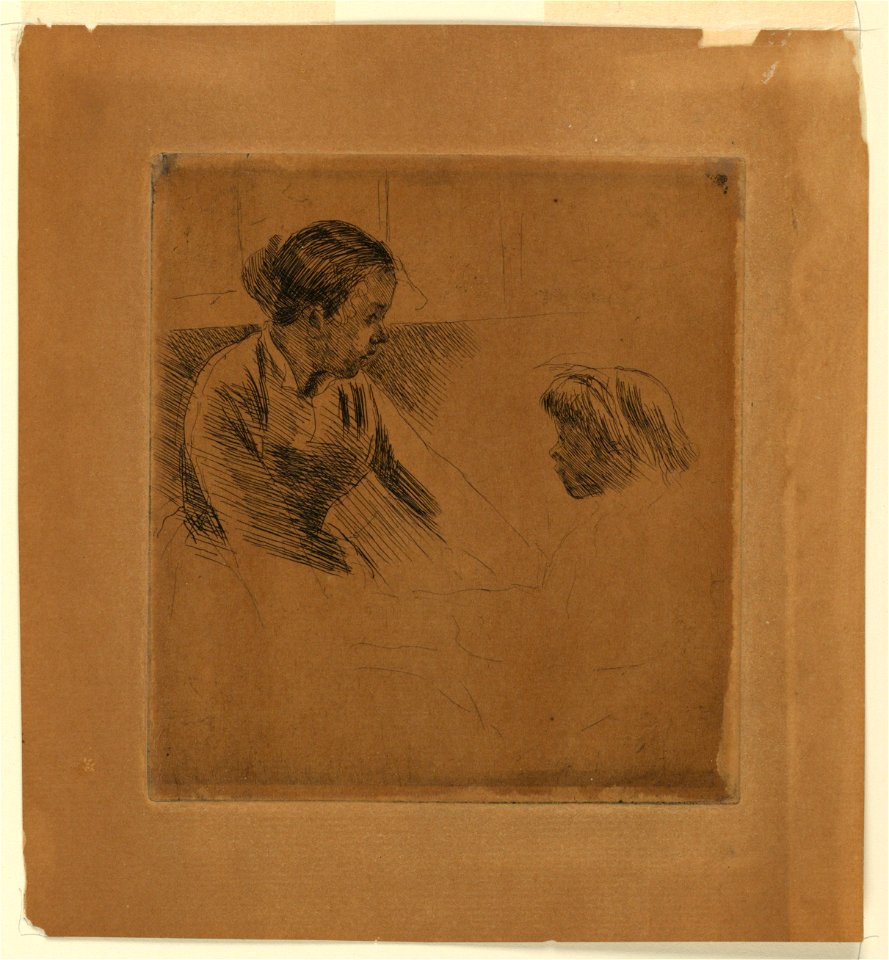 Print, Susan and Child Facing Each Other, ca. 1883 (CH 18103407-2)