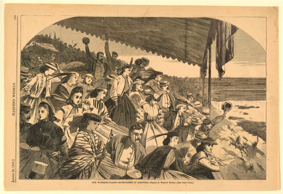 Print, Our watering places-horse racing at Saratoga, Harper's Weekly, August 1865 (CH 18606471)