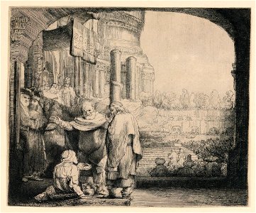Print, Peter and John Healing the Cripple at the Gate of the Temple, 1659 (CH 18384731-2)