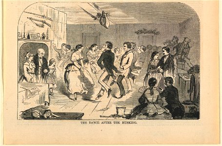 Print, The dance after the husking, November 1858 (CH 18606405)