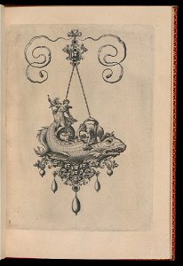 Print, Plate 3, from Bullarum Inaurium etc. Archetypi Artificiosi Pars Altera (Pendants, Earrings, etc. Designs of the Most Skillful Nature, Part Two), 1582 (CH 18286037)