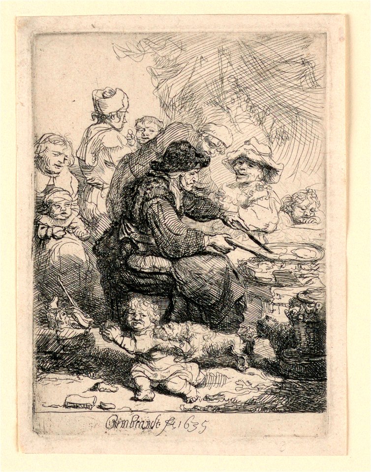 Print, The Pancake Woman, 1635 (CH 18388605)