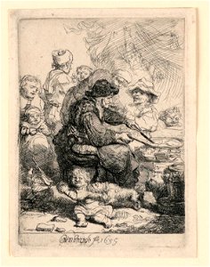 Print, The Pancake Woman, 1635 (CH 18388605)