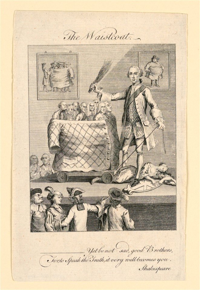Print, The Waistcoat (Caricature on the Fashion of Waistcoats), ca. 1770 (CH 18613745-2)