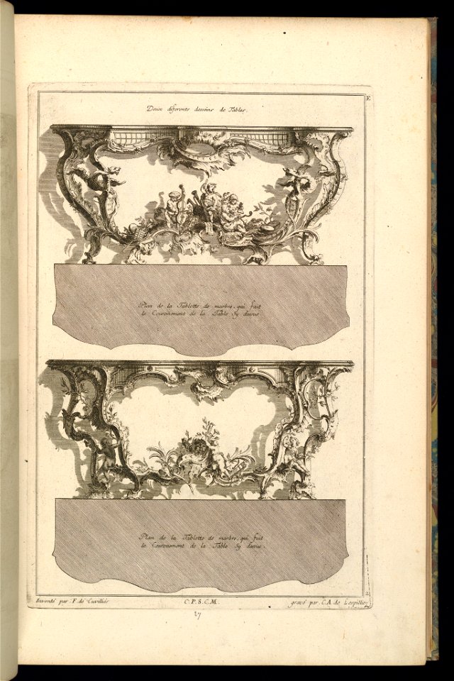 Print, Deux diferents desseins de Tables, 1745 (CH 18241995)