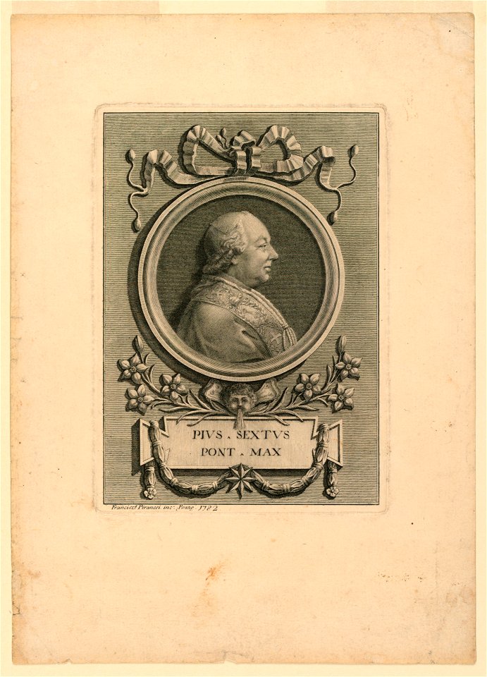 Print, Pope Pius VI (1775-1799), 1782 (CH 18553729)