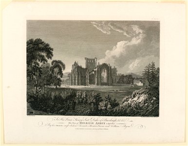 Print, View of Melrose Abbey, 1779 (CH 18408439)