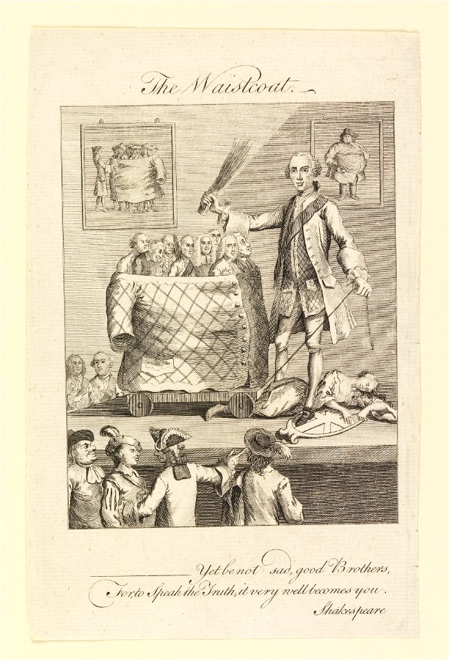 Print, The Waistcoat (Caricature on the Fashion of Waistcoats), ca. 1770 (CH 18613745)