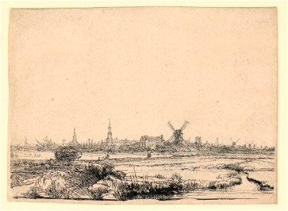 Print, View of Amsterdam, ca. 1640 (CH 18420579). Free illustration for personal and commercial use.