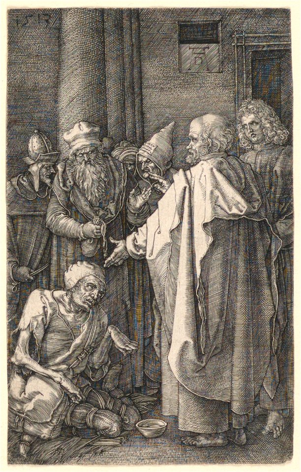 Print, S. Peter and S. John Healing the Lame at the Gate of the Temple, 1513 (CH 18389457-2)
