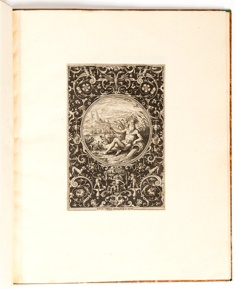 Print, River God, plate from a suite of 6 ornamental designs with the Judgement of Paris, ca. 1690 (CH 18289577)