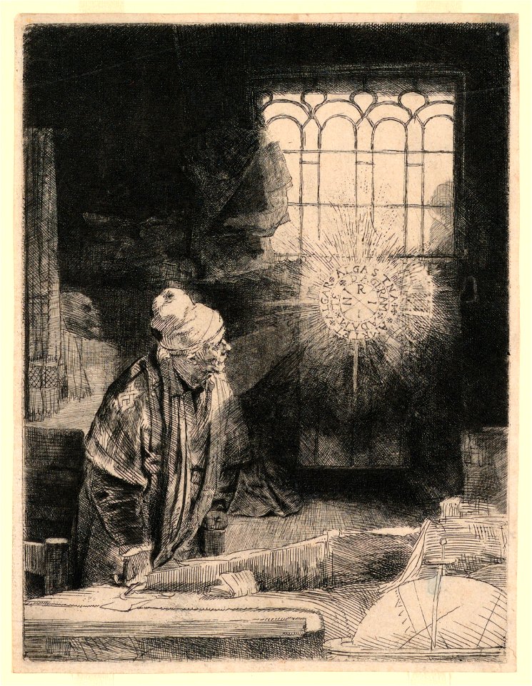 Print, Faust in His Study, Watching a Magic Disc, ca. 1652 (CH 18420577)