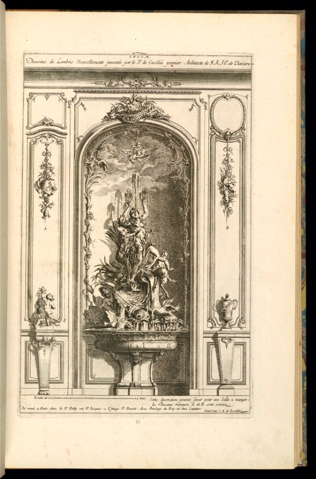 Print, Design for Wall Niche with a Fountain, 1745 (CH 18242379)