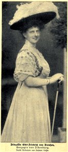 Prinzessin Eitel-Friedrich von Preußen, Herzogin von Oldenburg 1908. Free illustration for personal and commercial use.