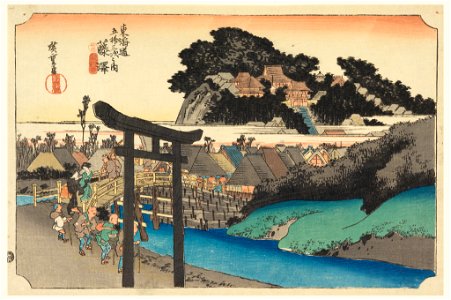Print, Yugoyoji Temple (Fugisawa), in The Fifty-Three Stations of the Tokaido Road (Tokaido Gojusan Tsugi-no Uchi), ca. 1834 (CH 18608951)