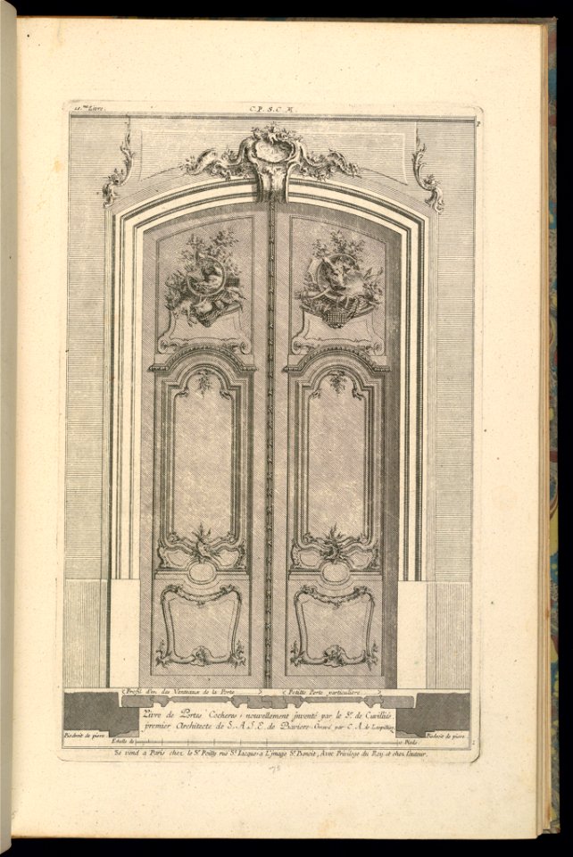 Print, Elevation and Plan of a Portal, 1745 (CH 18242335)