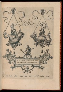 Print, Title plate, from Bullarum Inaurium etc. Archetypi Artificiosi Pars Altera (Pendants, Earrings, etc. Designs of the Most Skillful Nature, Part Two), 1582 (CH 18286021)