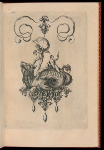 Print, Plate 2, from Bullarum Inaurium etc. Archetypi Artificiosi Pars Altera (Pendants, Earrings, etc. Designs of the Most Skillful Nature, Part Two), 1582 (CH 18286029)