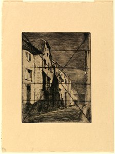 Print, Street at Saverne, ca. 1858 (CH 18417681)
