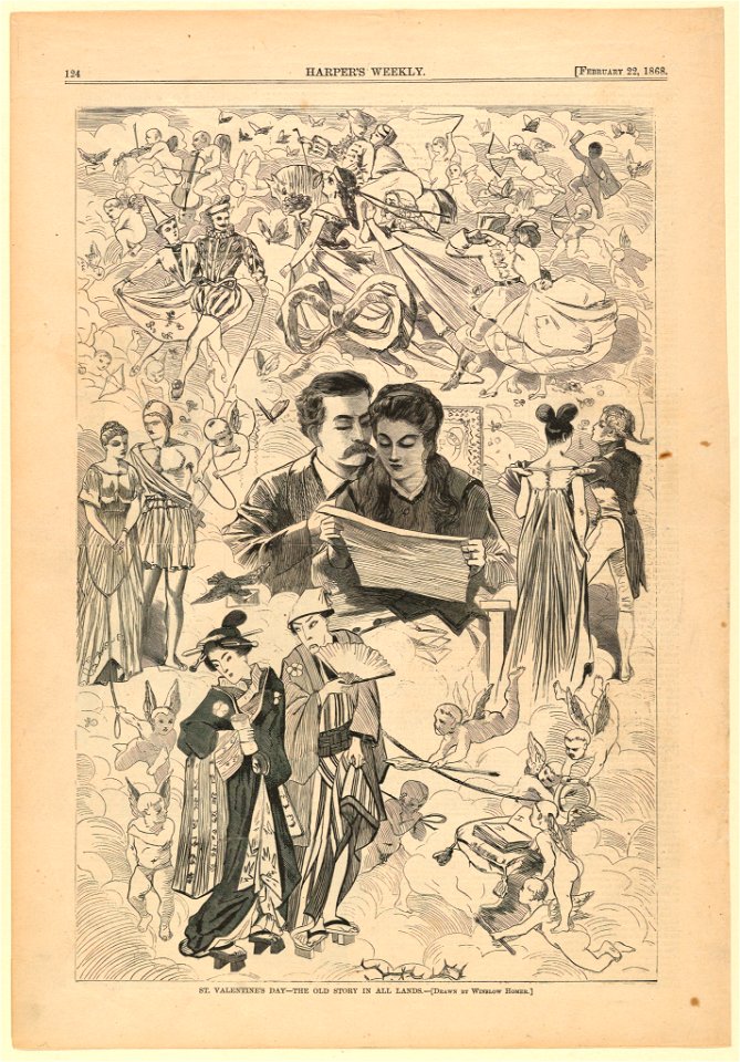 Print, St. Valentine's Day, the old story in all lands, February 1868 (CH 18606385)