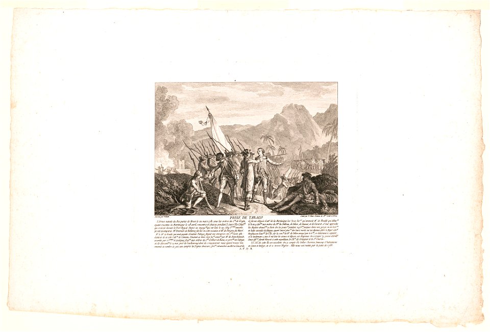 Prise de Tabago - dessiné par William ; gravé par N. Ponce, Graveur de Mgr. Comte d'Artois. LCCN2017658514