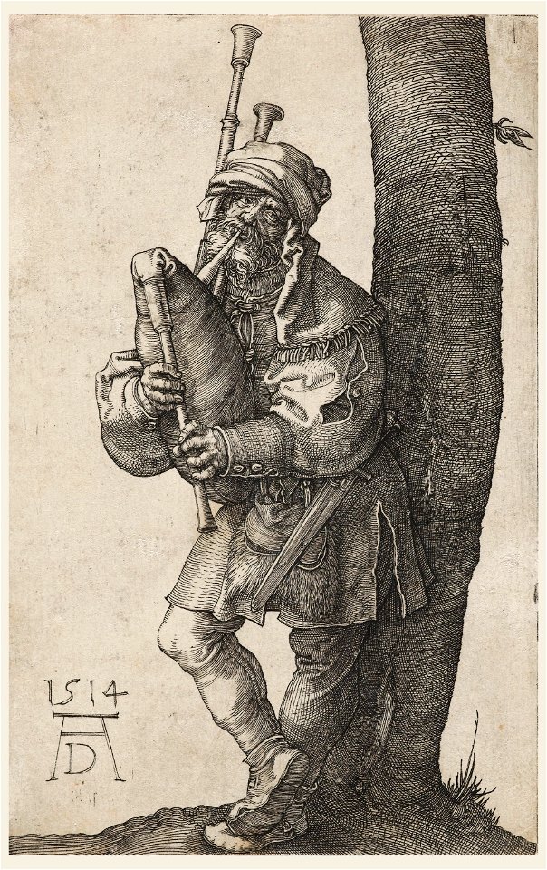 Print, The Bagpiper, 1514 (CH 18612675)