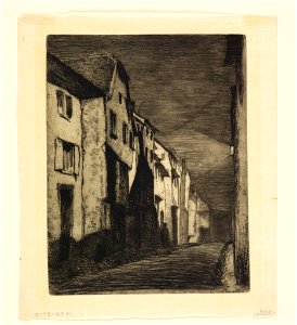 Print, Street in Saverne, from French Set, Twelve Etchings from Nature, ca. 1858 (CH 18401663)