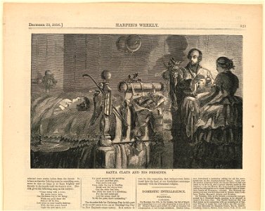 Print, Santa Claus and his presents, Harper's Weekly, December 1858 (CH 18606421)