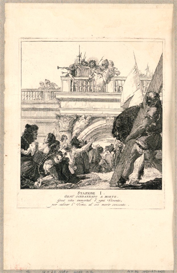 Print, Via Crucis - Station I, Jesus Condemmed to Death, ca. 1749 (CH 18328435)
