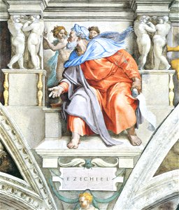 Ezekiel by Michelangelo, restored - large
