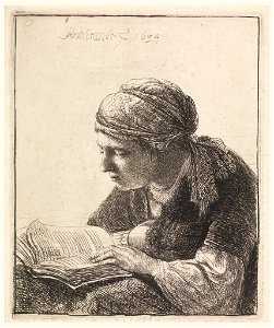 Print, Woman Reading, 1634 (CH 18612695)