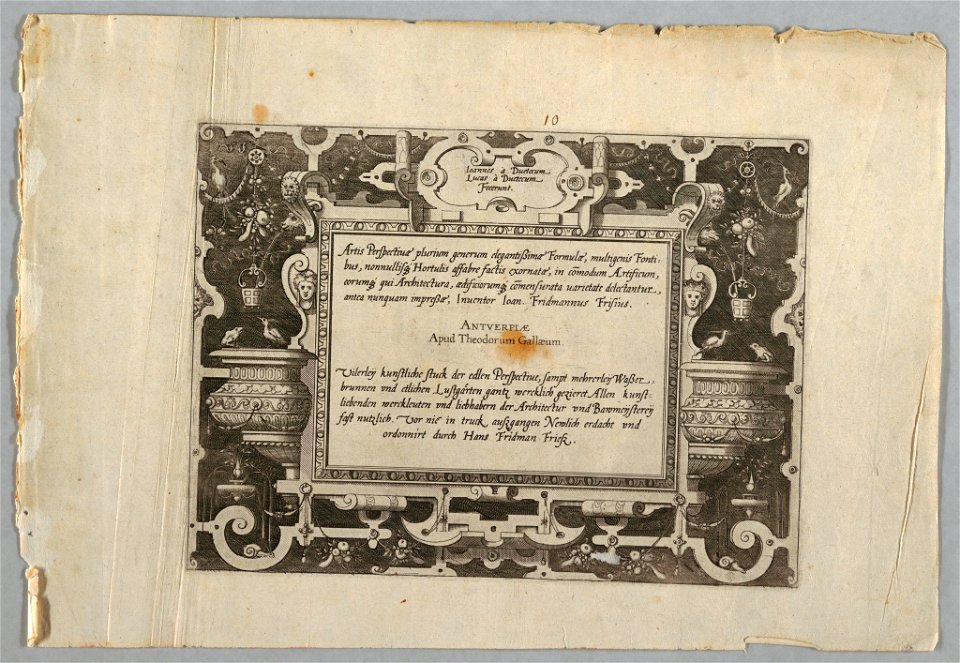 Print, Title Plate- Artis Persp, 1568 (CH 18640701)