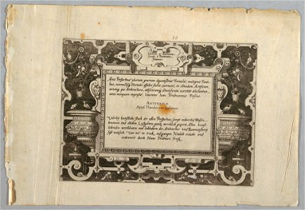 Print, Title Plate- Artis Persp, 1568 (CH 18640701)