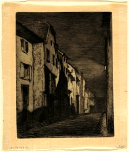 Print, Street in Saverne, from French Set, Twelve Etchings from Nature, ca. 1858 (CH 18401663-2)