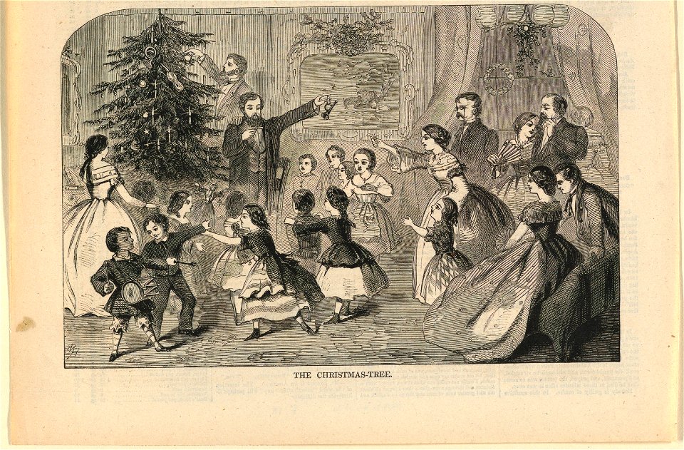 Print, The Christmas Tree, Harper's Weekly, 1858 (CH 18606419)