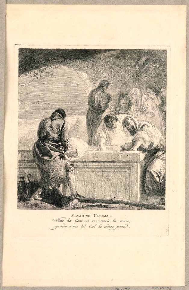 Print, Via Crucis - Station XIV, The Entombment, ca. 1749 (CH 18328471)