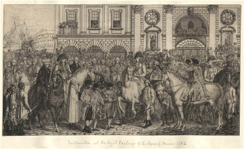 Proclamation at the Royal Exchange of the Peace of Amiens, 1802 by Peltro William Tomkins