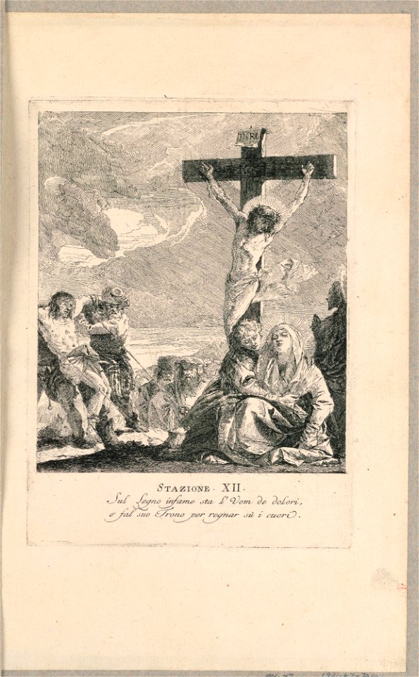 Print, Via Crucis - Station XII, The Crucifixion, ca. 1749 (CH 18328465)