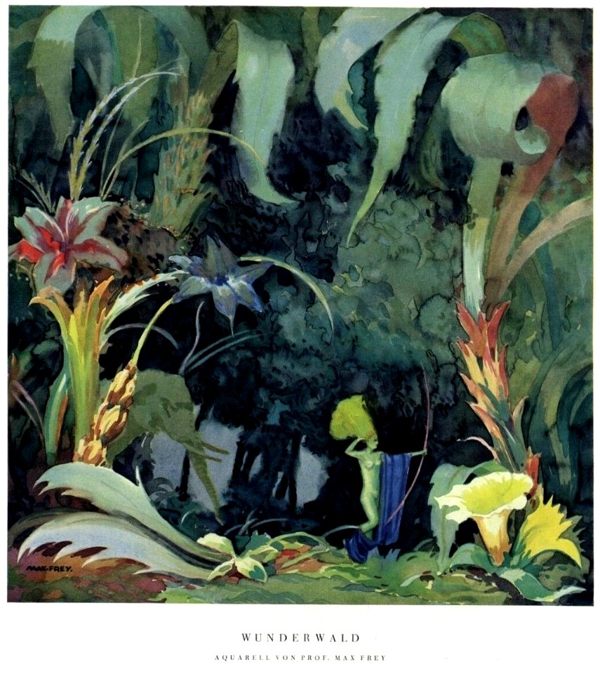Prof. Max Frey - Wunderwald. Kunstdruck 1928
