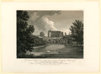 Print, View of Malmsbury Abbey, 1780 (CH 18408443)