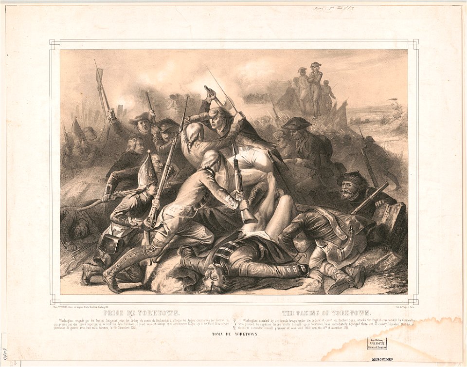 Prise de Yorktown = The taking of Yorktown - Lith. de Turgis à Paris. LCCN2004669258