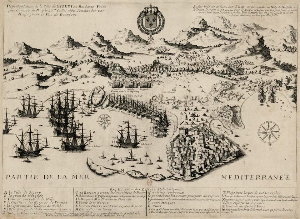 Prise de Gigeri en 1664 par l'expedition française du duc de Beaufort