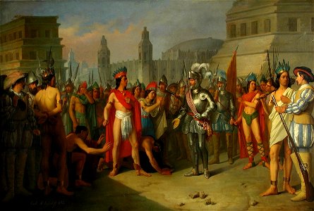 Prisión de Guatimocín, último emperador de Méjico (Museo de Zaragoza). Free illustration for personal and commercial use.