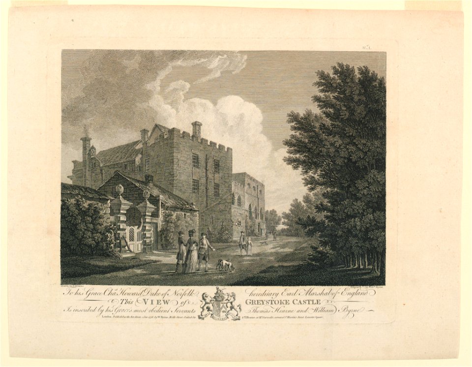 Print, View of Greystoke Castle, 1778 (CH 18408435)