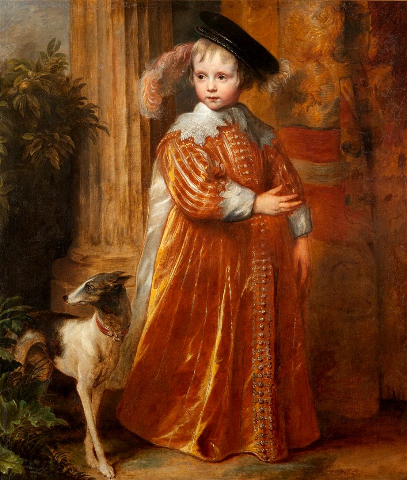 Prinz Wilhelm II. von Nassau-Oranien als Kind mit Windspiel (van Dyck)