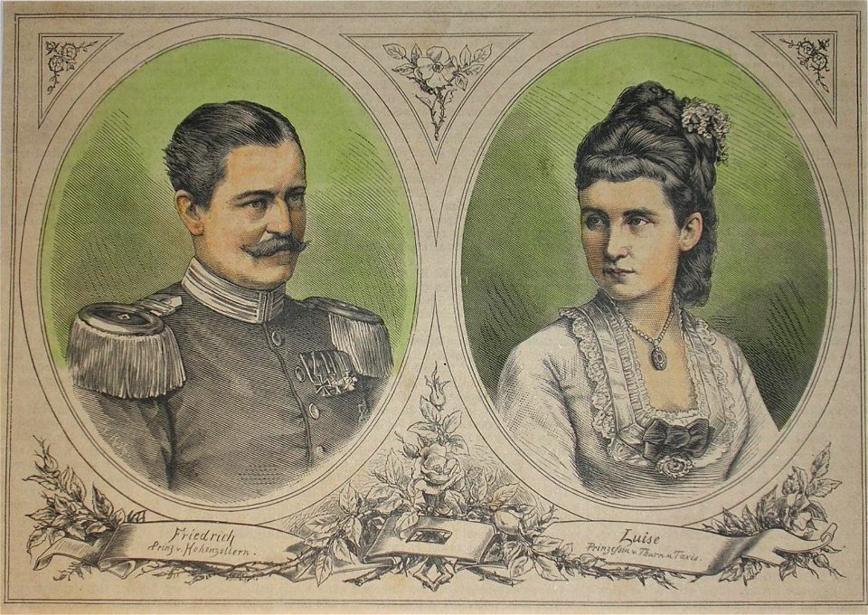 Prinz Friedrich und Prinzessin Luise, 1878. Free illustration for personal and commercial use.